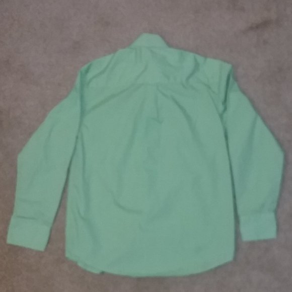 CHAPS BOYS LIGHT GREEN BUTTON UP DRESS SHIRT (8) - Picture 3 of 8